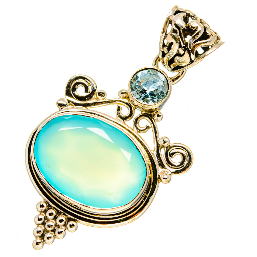 Aqua Chalcedony Pendants handcrafted by Anasilvercos - PD757829