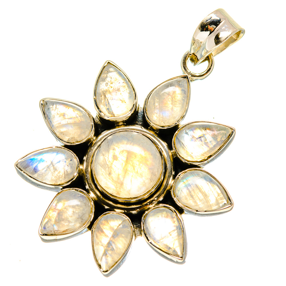Rainbow Moonstone Pendants handcrafted by Anasilvercos - PD757831