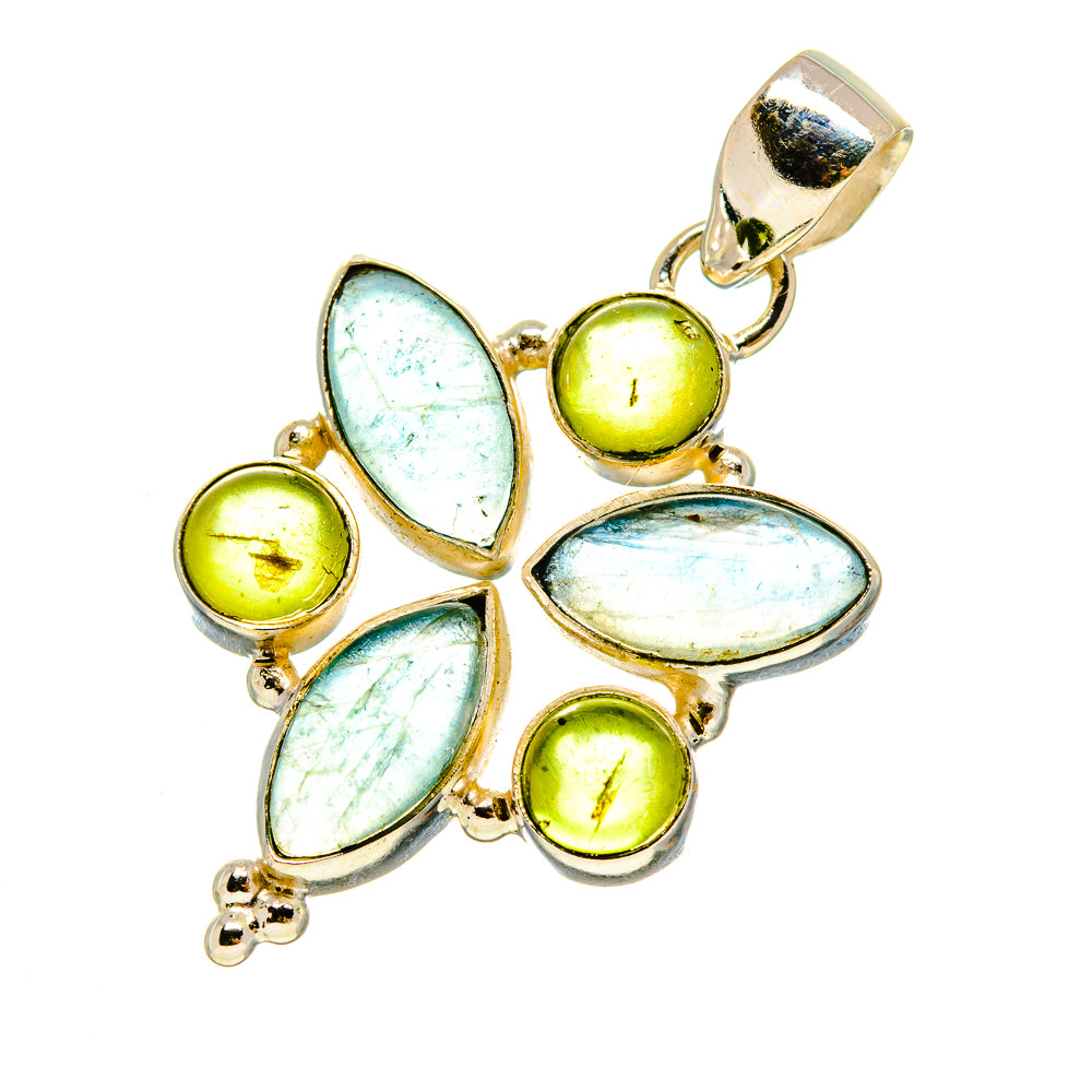 Blue Fluorite Pendants handcrafted by Anasilvercos - PD757845