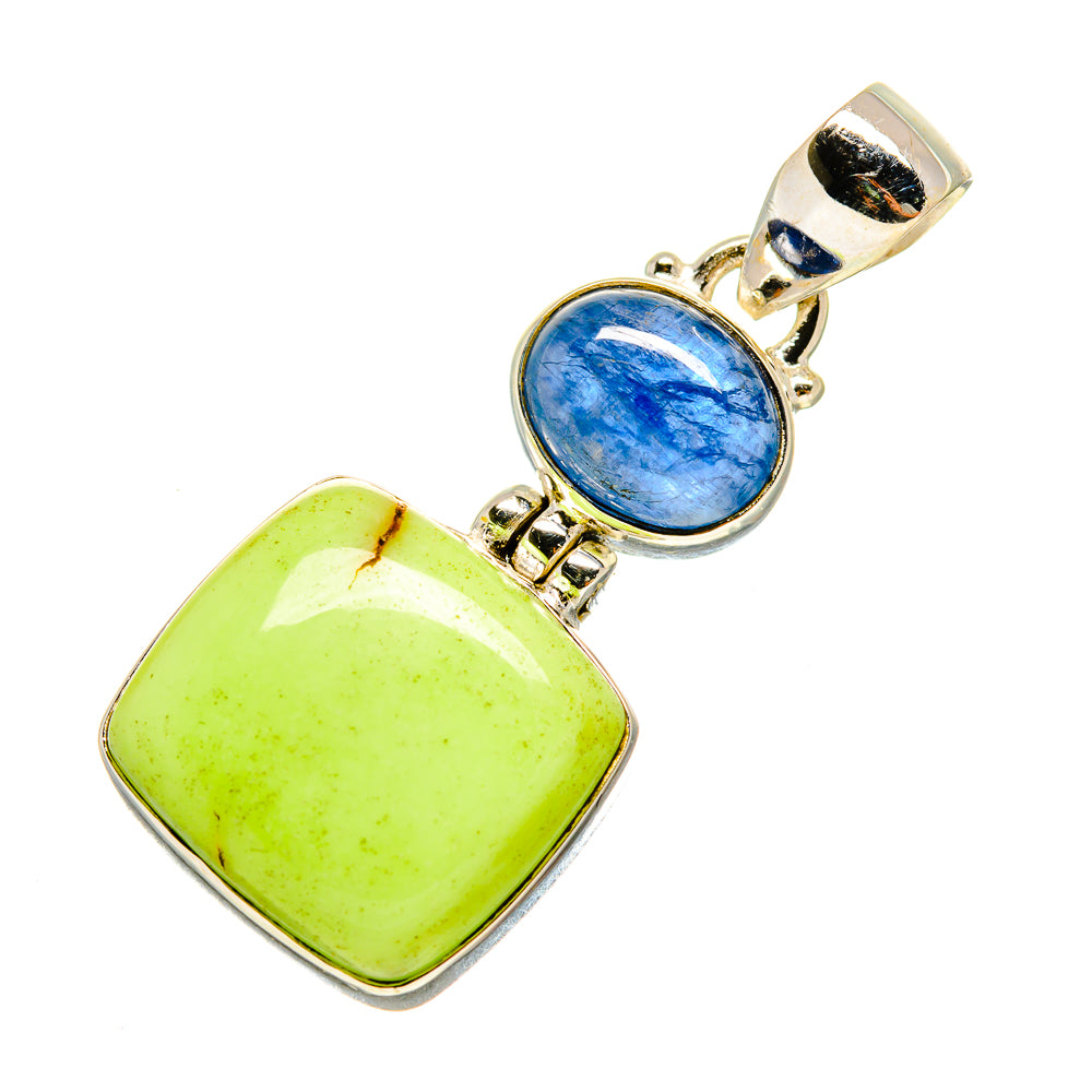 Lemon Chrysoprase Pendants handcrafted by Anasilvercos - PD757850