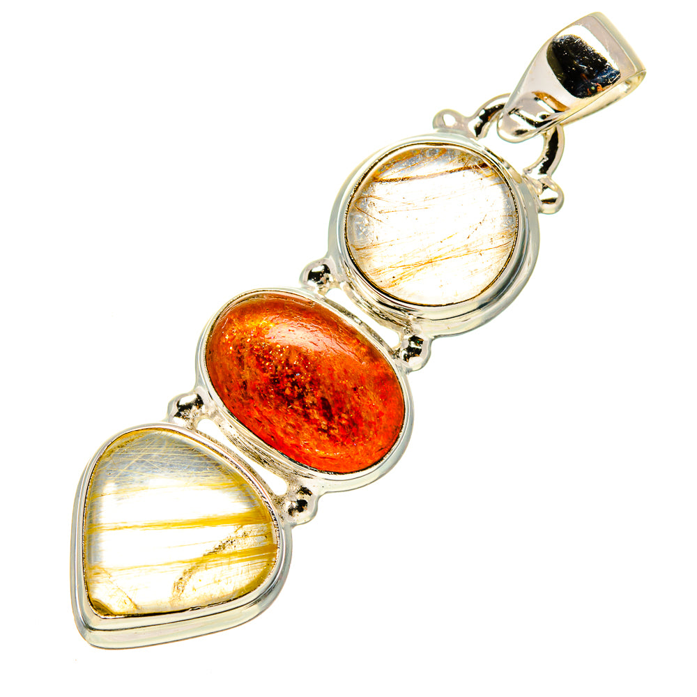 Rutilated Quartz Pendants handcrafted by Anasilvercos - PD757851