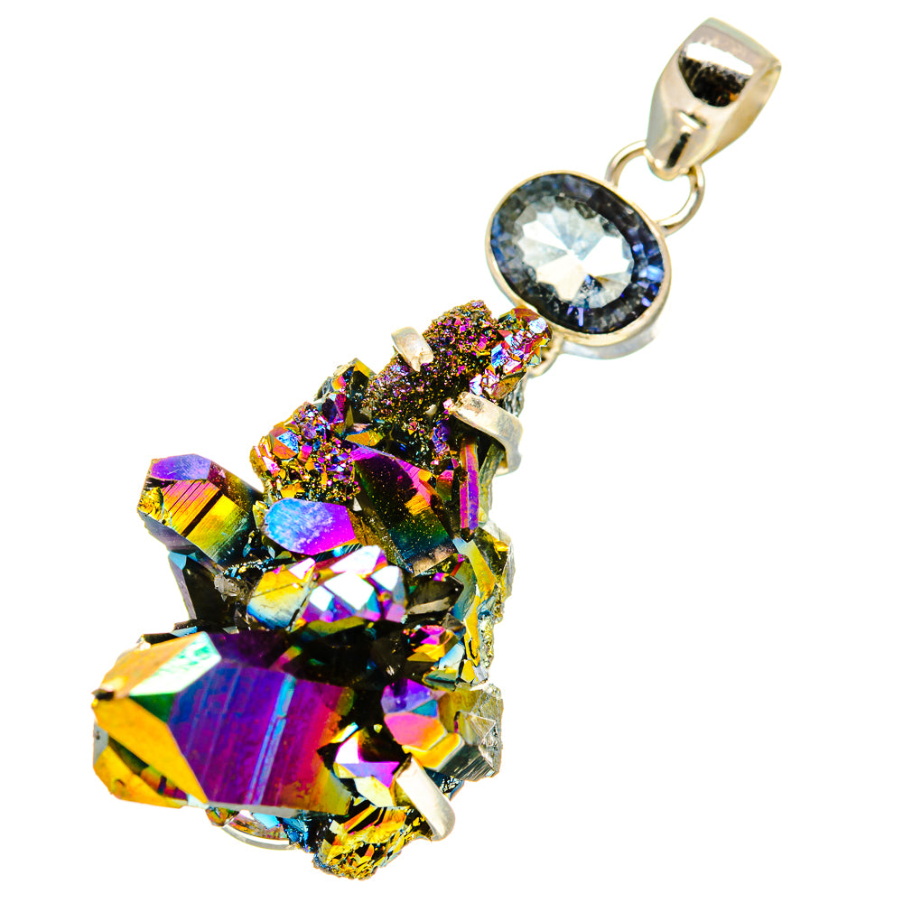 Titanium Sunshine Druzy Pendants handcrafted by Anasilvercos - PD757859