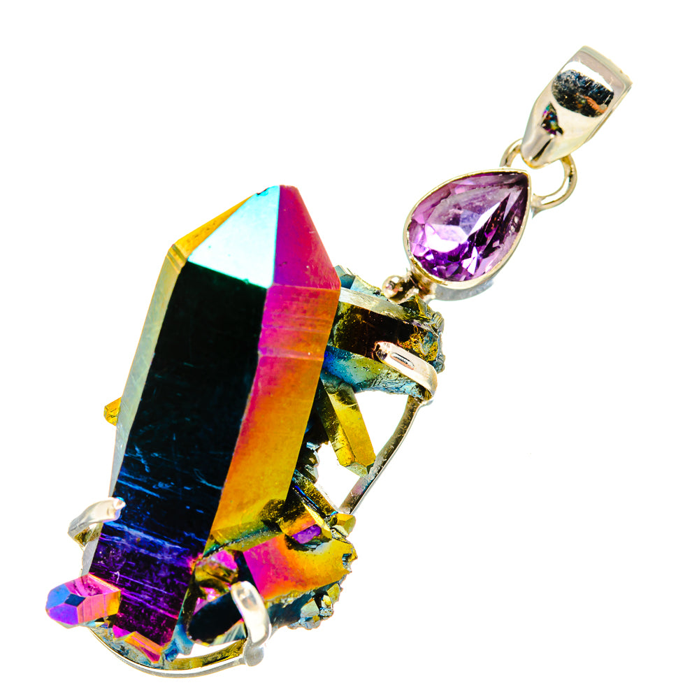 Titanium Sunshine Druzy Pendants handcrafted by Anasilvercos - PD757860