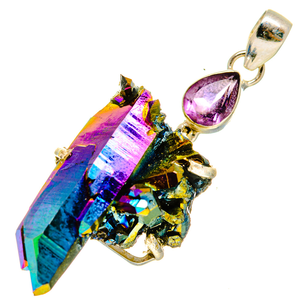 Titanium Sunshine Druzy Pendants handcrafted by Anasilvercos - PD757877