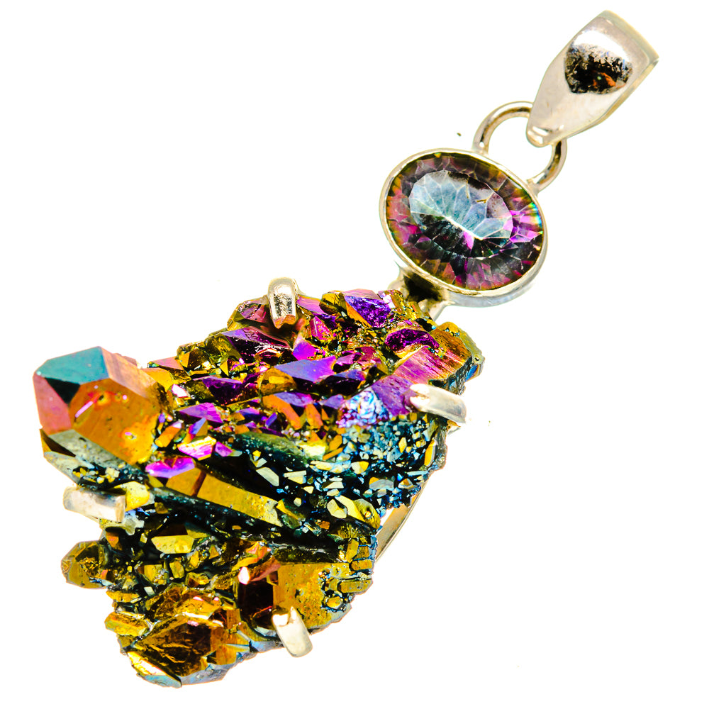 Titanium Sunshine Druzy Pendants handcrafted by Anasilvercos - PD757878