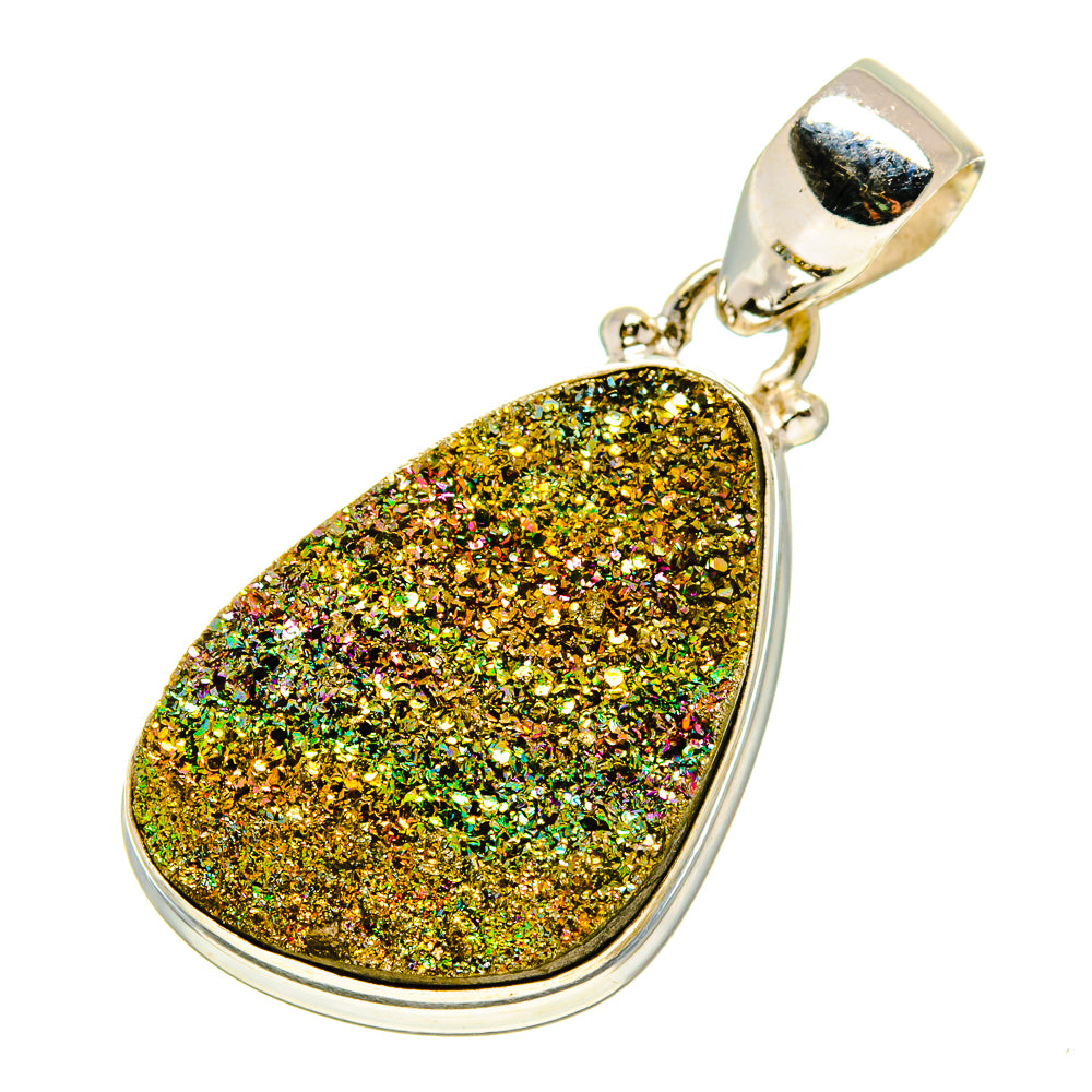 Spectro Pyrite Druzy Pendants handcrafted by Anasilvercos - PD757889