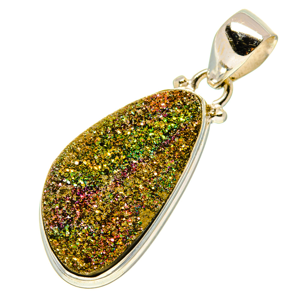 Spectro Pyrite Druzy Pendants handcrafted by Anasilvercos - PD757890
