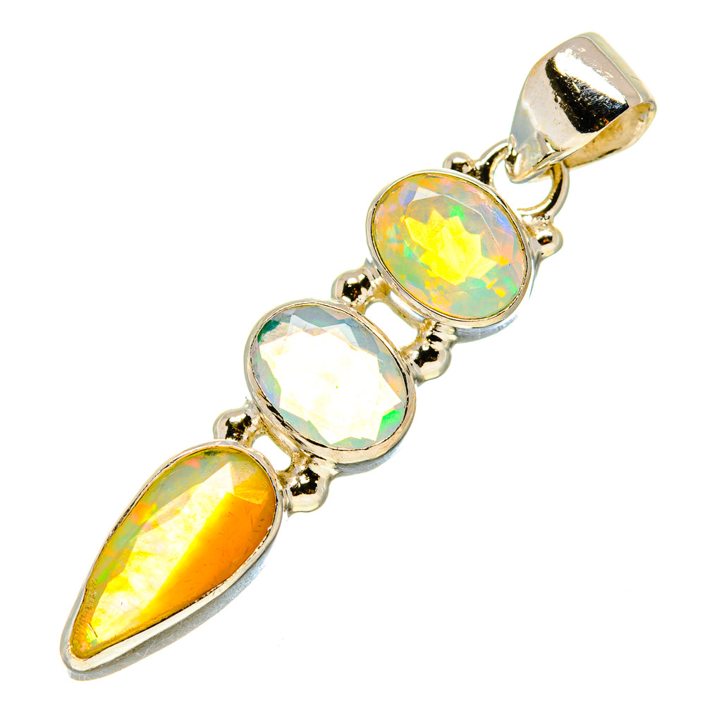 Ethiopian Opal Pendants handcrafted by Anasilvercos - PD757898