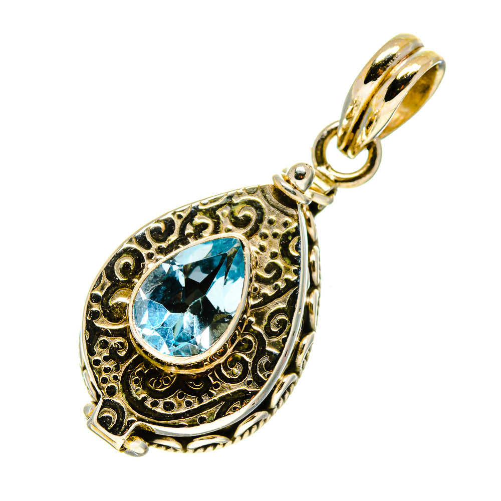 Blue Topaz Pendants handcrafted by Anasilvercos - PD757905