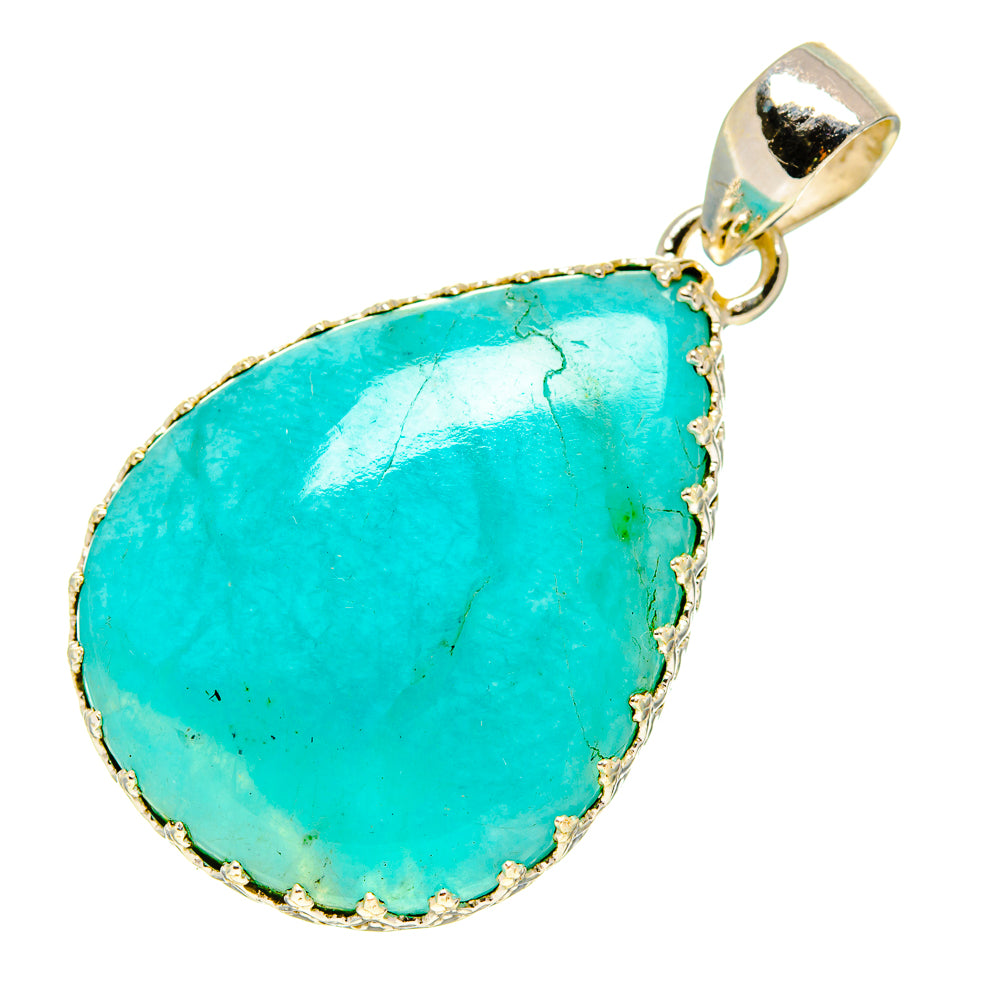 Peruvian Amazonite Pendants handcrafted by Anasilvercos - PD757912