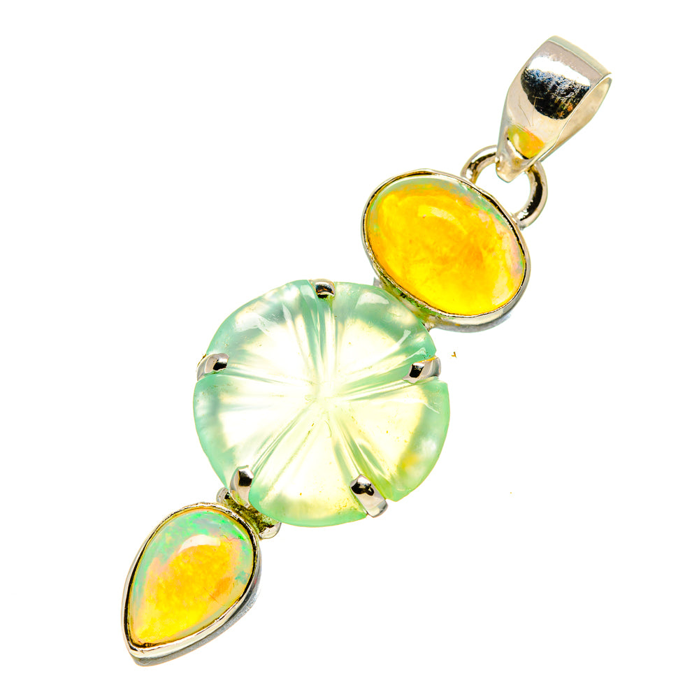 Aqua Chalcedony Pendants handcrafted by Anasilvercos - PD757914
