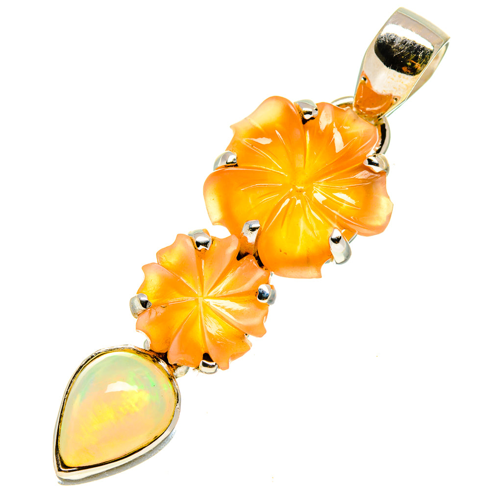 Peach Moonstone Pendants handcrafted by Anasilvercos - PD757921