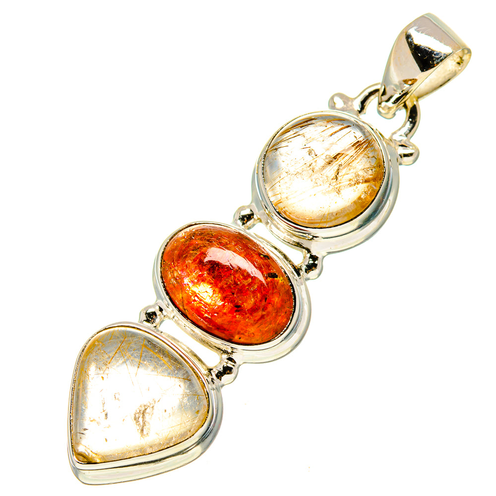 Rutilated Quartz Pendants handcrafted by Anasilvercos - PD757923