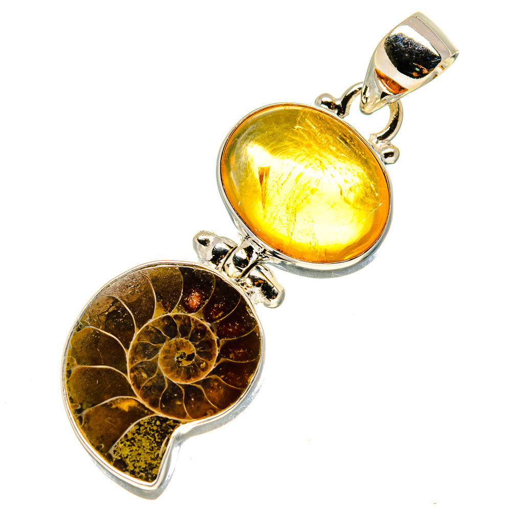 Ammonite Fossil Pendants handcrafted by Anasilvercos - PD757926