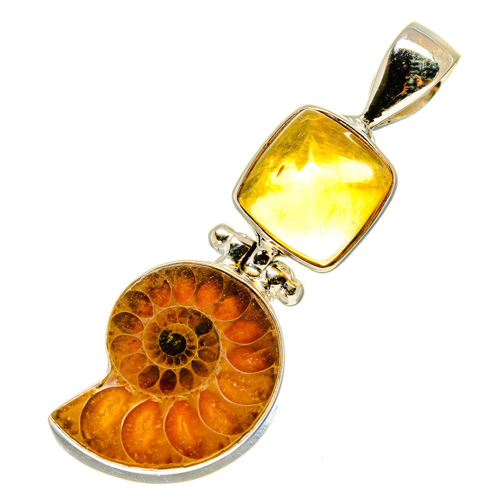 Ammonite Fossil Pendants handcrafted by Anasilvercos - PD757927