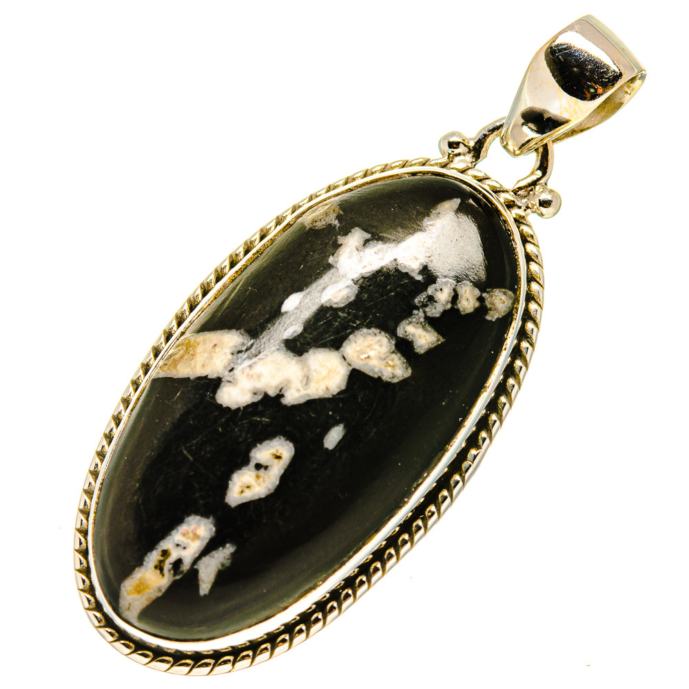 Chrysanthemum Stone Pendants handcrafted by Anasilvercos - PD757930