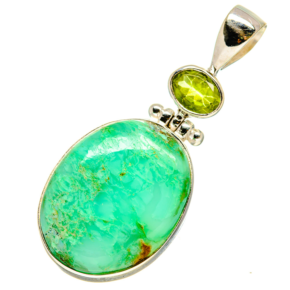 Peruvian Amazonite Pendants handcrafted by Anasilvercos - PD757932