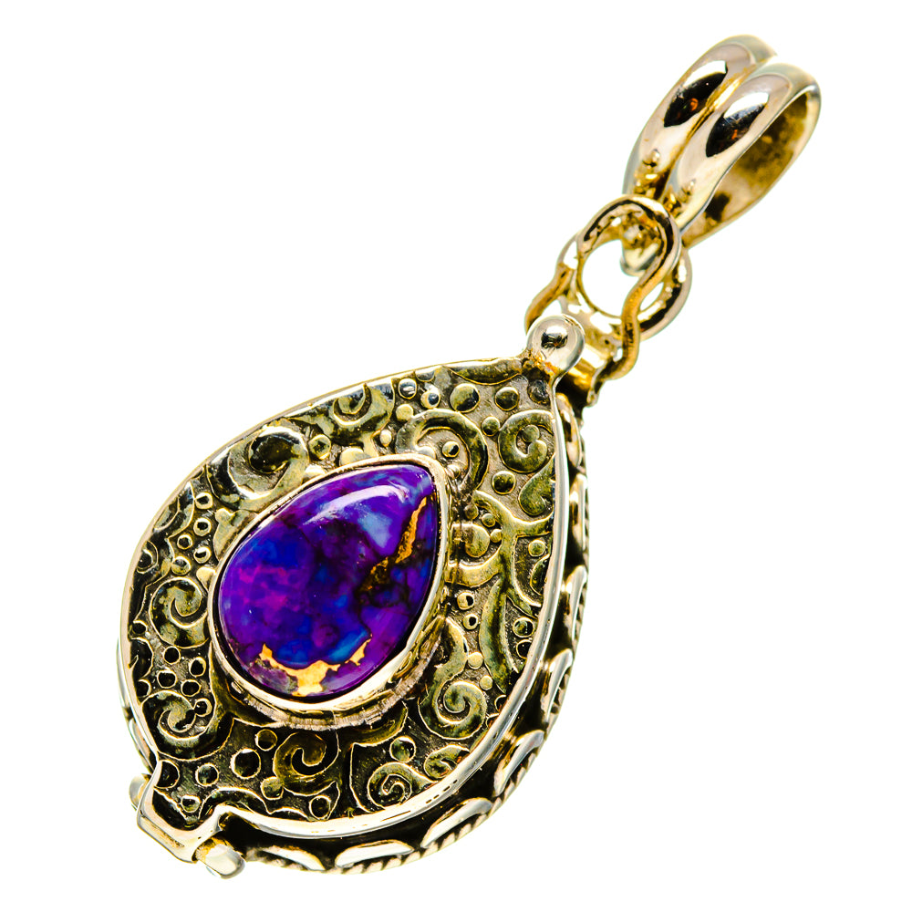 Purple Copper Composite Turquoise Pendants handcrafted by Anasilvercos - PD757945