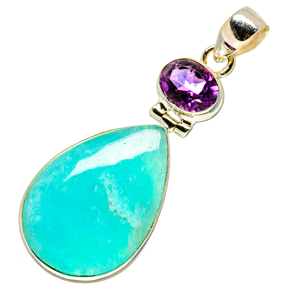 Peruvian Amazonite Pendants handcrafted by Anasilvercos - PD757963