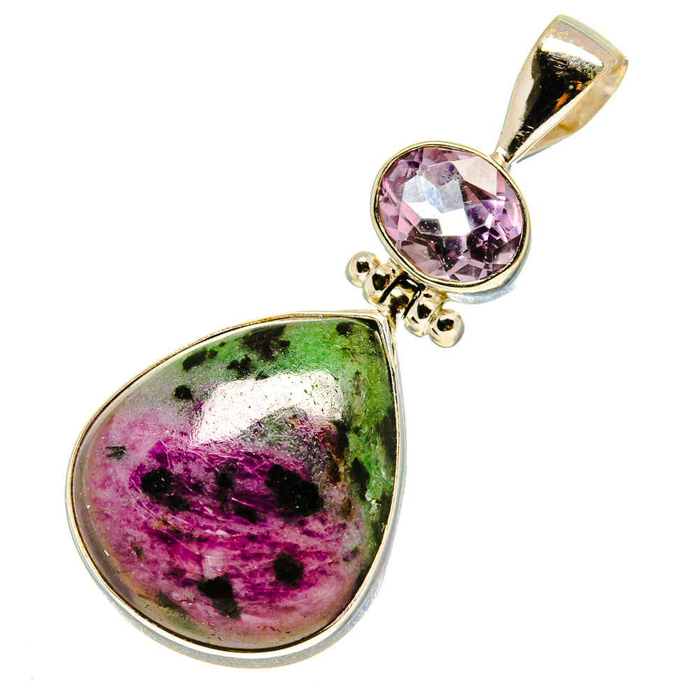 Ruby Zoisite Pendants handcrafted by Anasilvercos - PD757971
