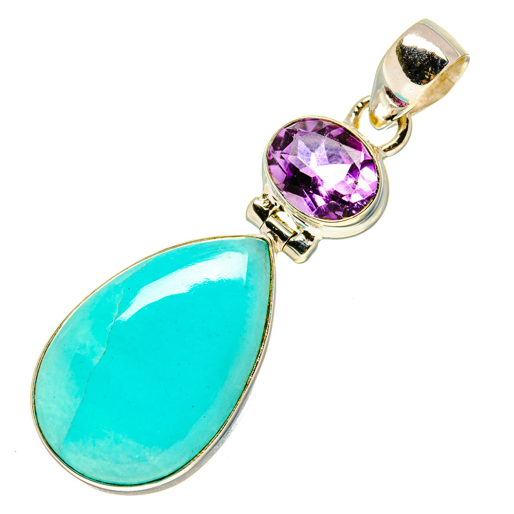 Peruvian Amazonite Pendants handcrafted by Anasilvercos - PD757973