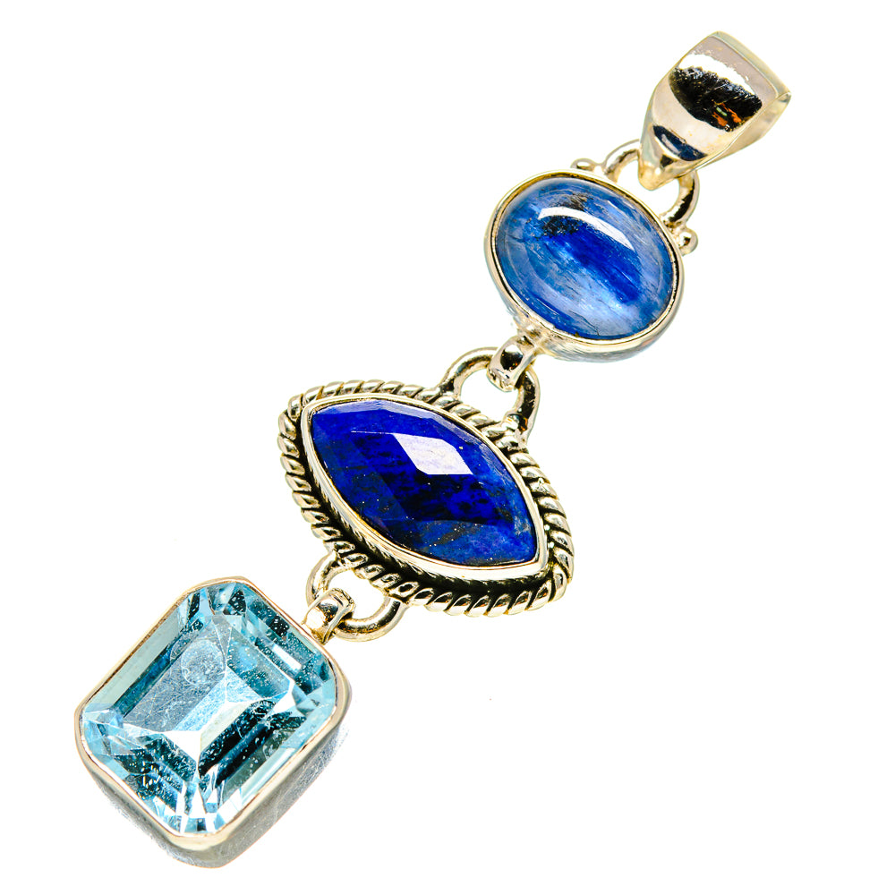 Blue Topaz Pendants handcrafted by Anasilvercos - PD757974