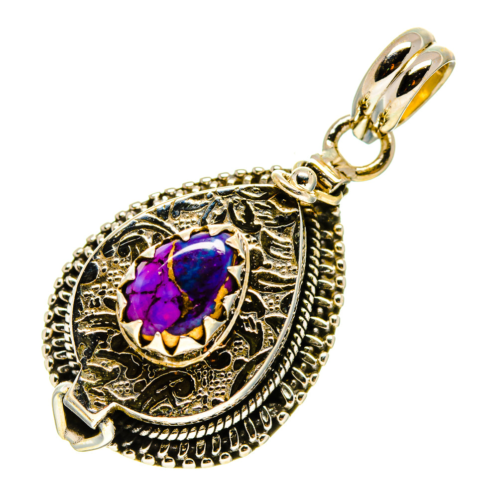 Purple Copper Composite Turquoise Pendants handcrafted by Anasilvercos - PD757995