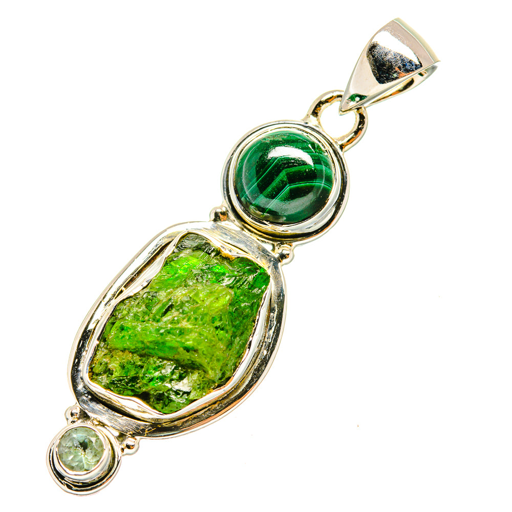 Chrome Diopside Pendants handcrafted by Anasilvercos - PD7580