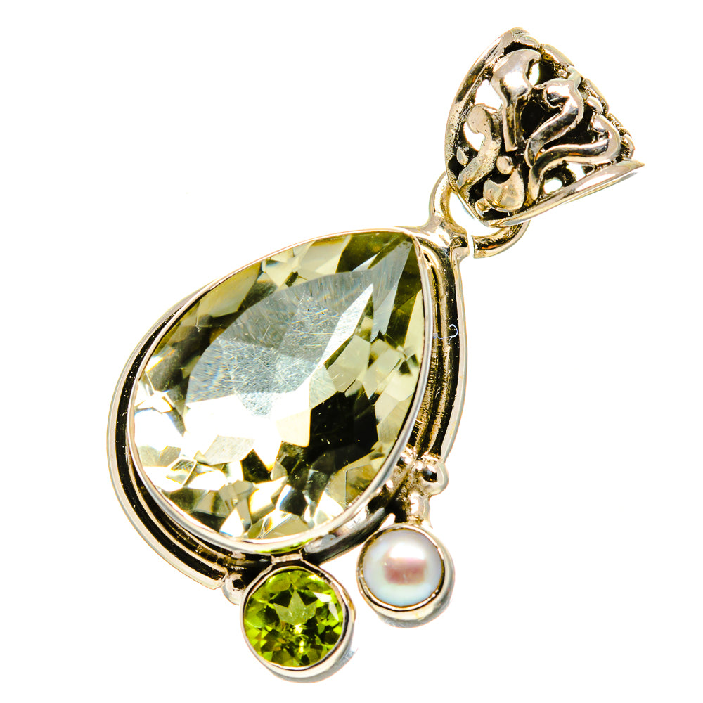 Green Amethyst Pendants handcrafted by Anasilvercos - PD758000