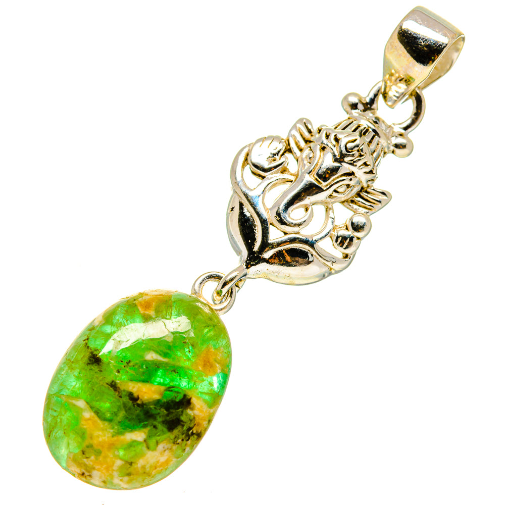 Australian Green Opal Pendants handcrafted by Anasilvercos - PD758019