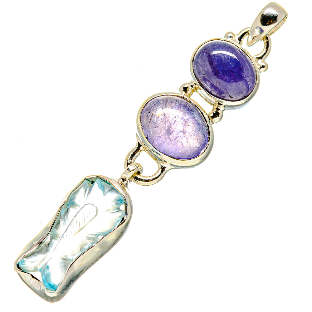 Aquamarine Pendants handcrafted by Anasilvercos - PD758023