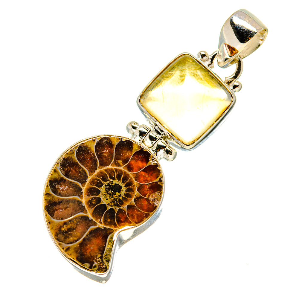 Ammonite Fossil Pendants handcrafted by Anasilvercos - PD758026