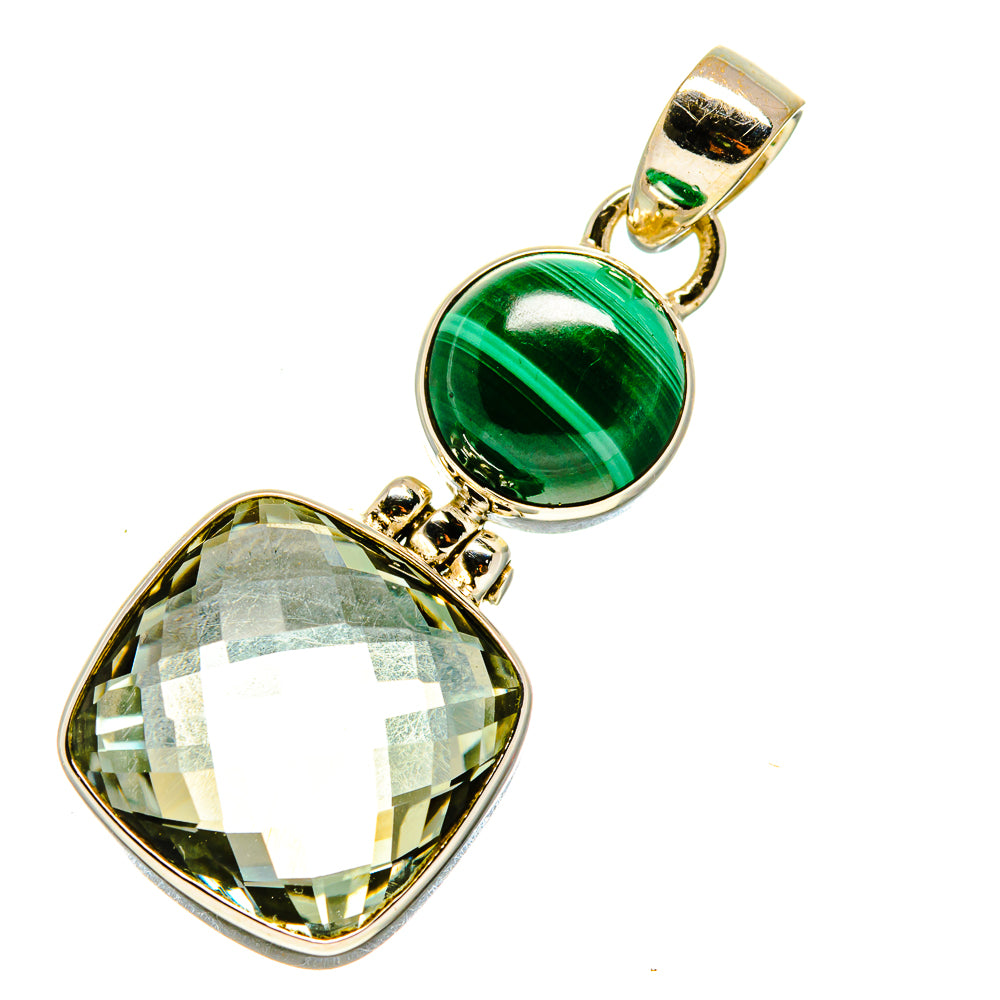 Green Amethyst Pendants handcrafted by Anasilvercos - PD758045