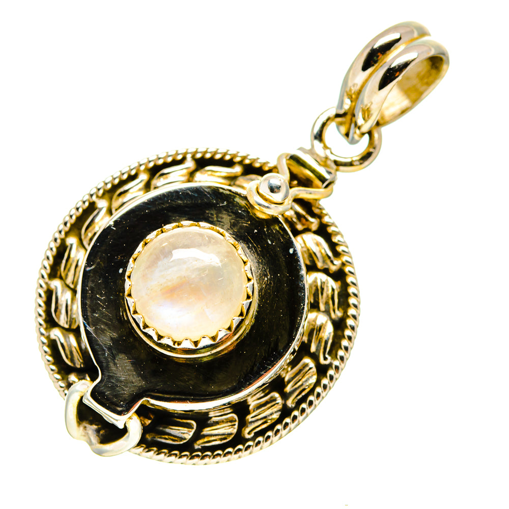Rainbow Moonstone Pendants handcrafted by Anasilvercos - PD758053