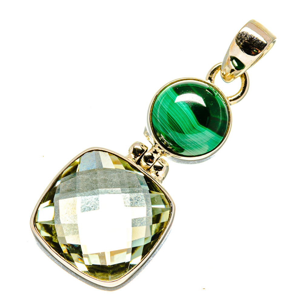 Green Amethyst Pendants handcrafted by Anasilvercos - PD758055