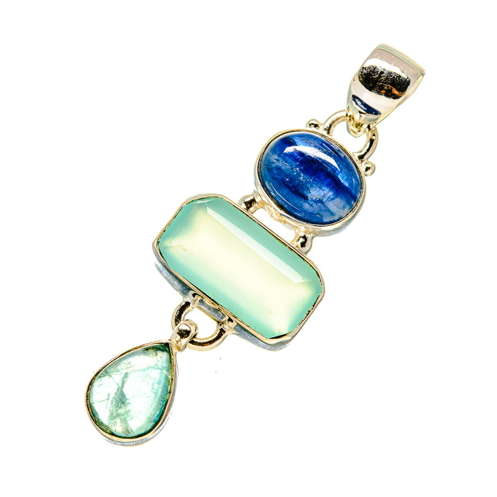 Aqua Chalcedony Pendants handcrafted by Anasilvercos - PD758067