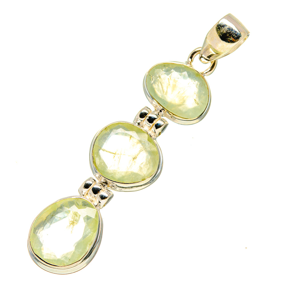 Prehnite Pendants handcrafted by Anasilvercos - PD758075