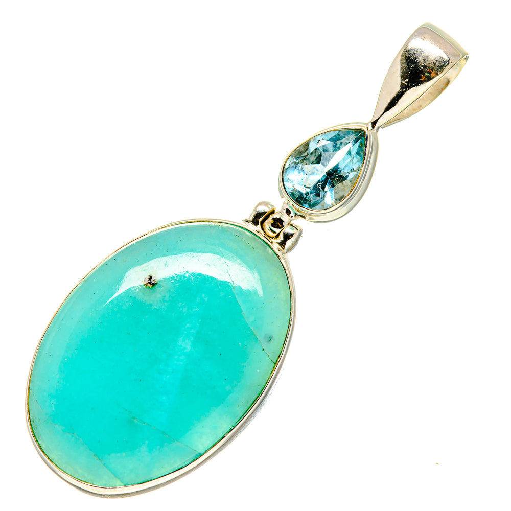 Peruvian Amazonite Pendants handcrafted by Anasilvercos - PD758081