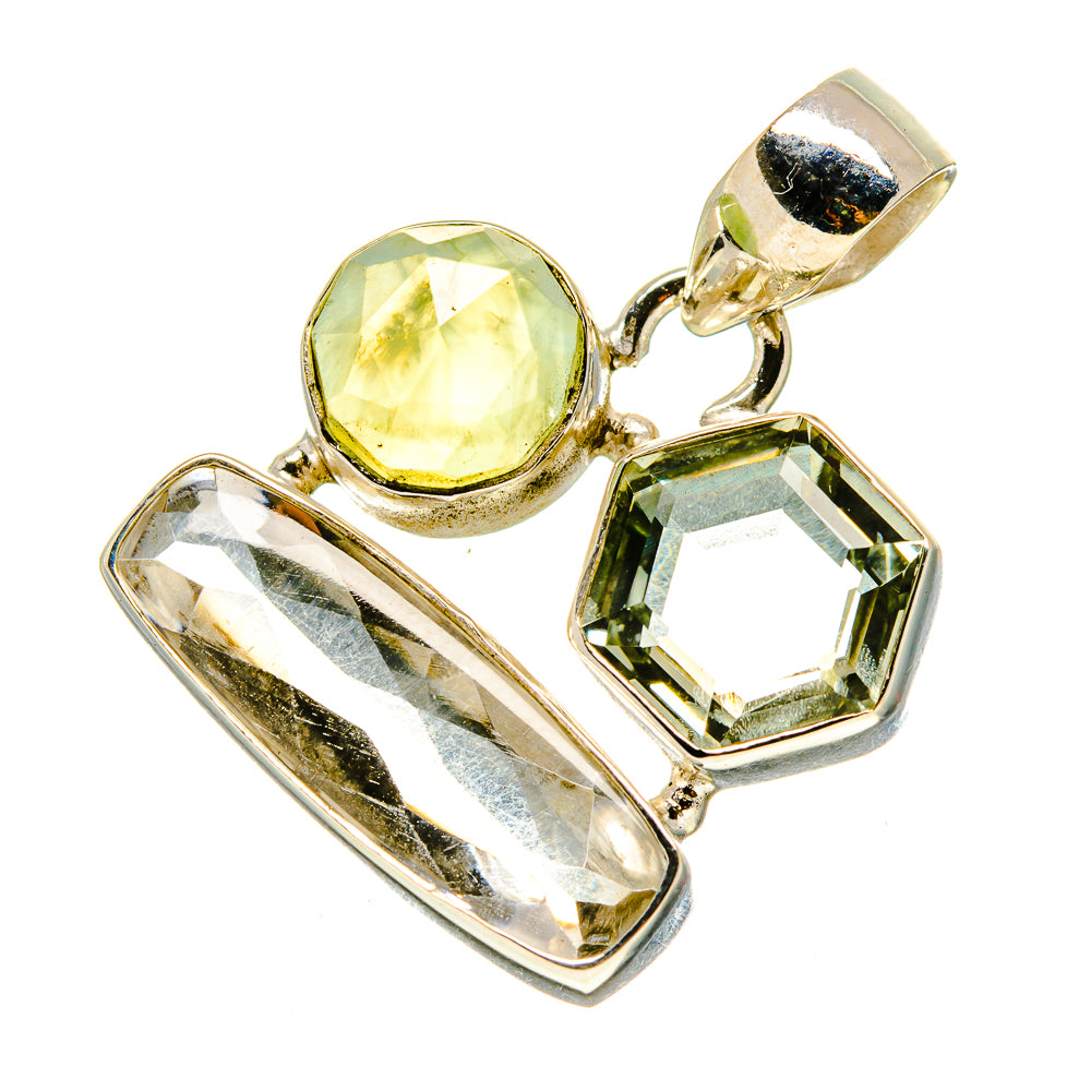 Green Amethyst Pendants handcrafted by Anasilvercos - PD758096
