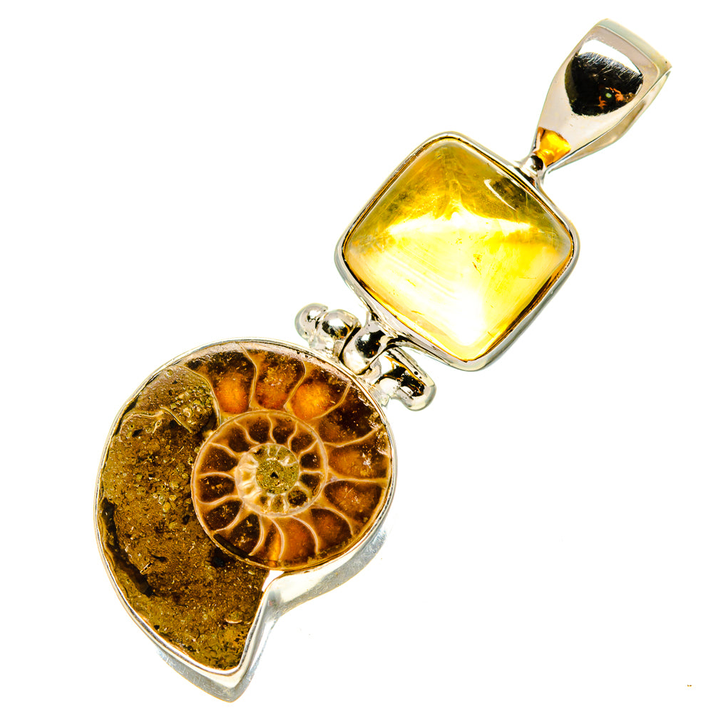 Ammonite Fossil Pendants handcrafted by Anasilvercos - PD758106