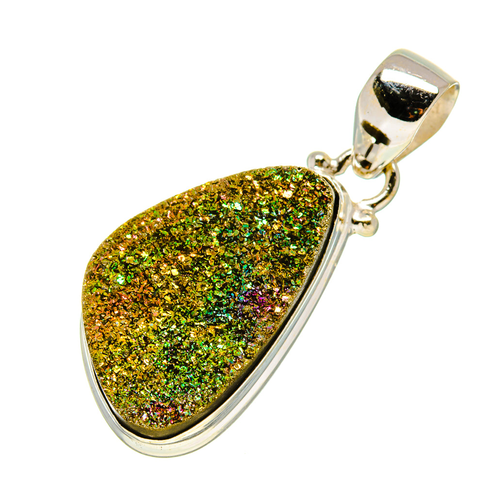 Spectro Pyrite Druzy Pendants handcrafted by Anasilvercos - PD758114