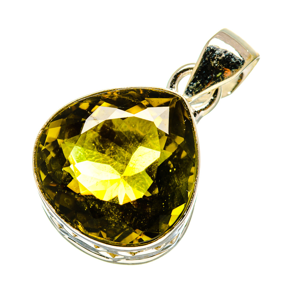 Olive Quartz Pendants handcrafted by Anasilvercos - PD758126