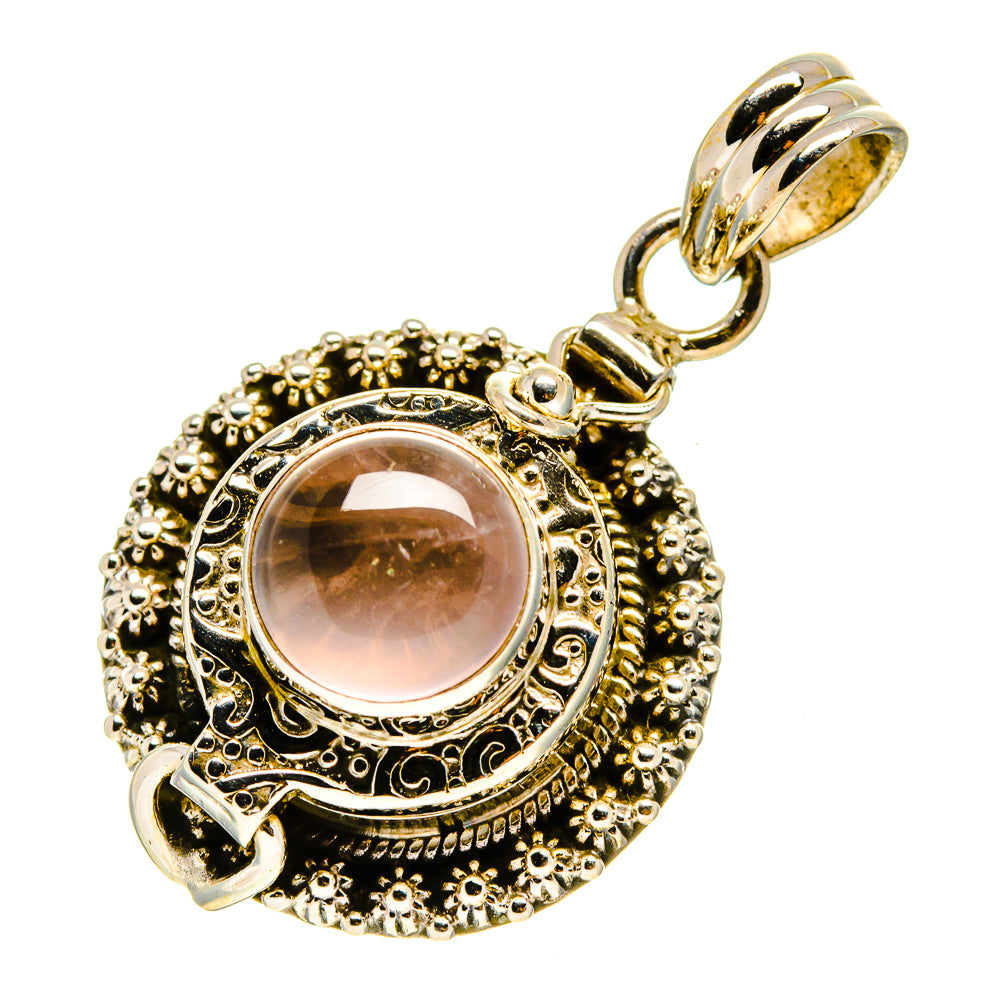 Rose Quartz Pendants handcrafted by Anasilvercos - PD758127