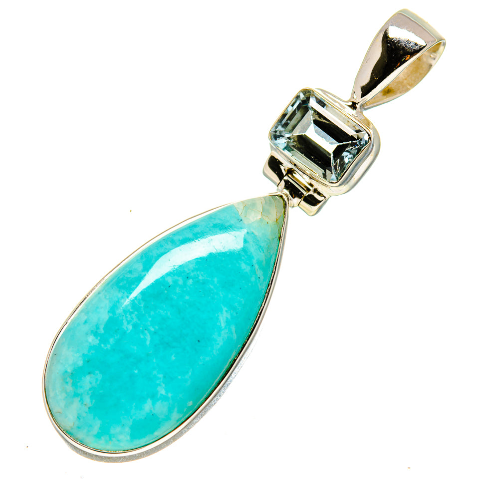 Peruvian Amazonite Pendants handcrafted by Anasilvercos - PD758151