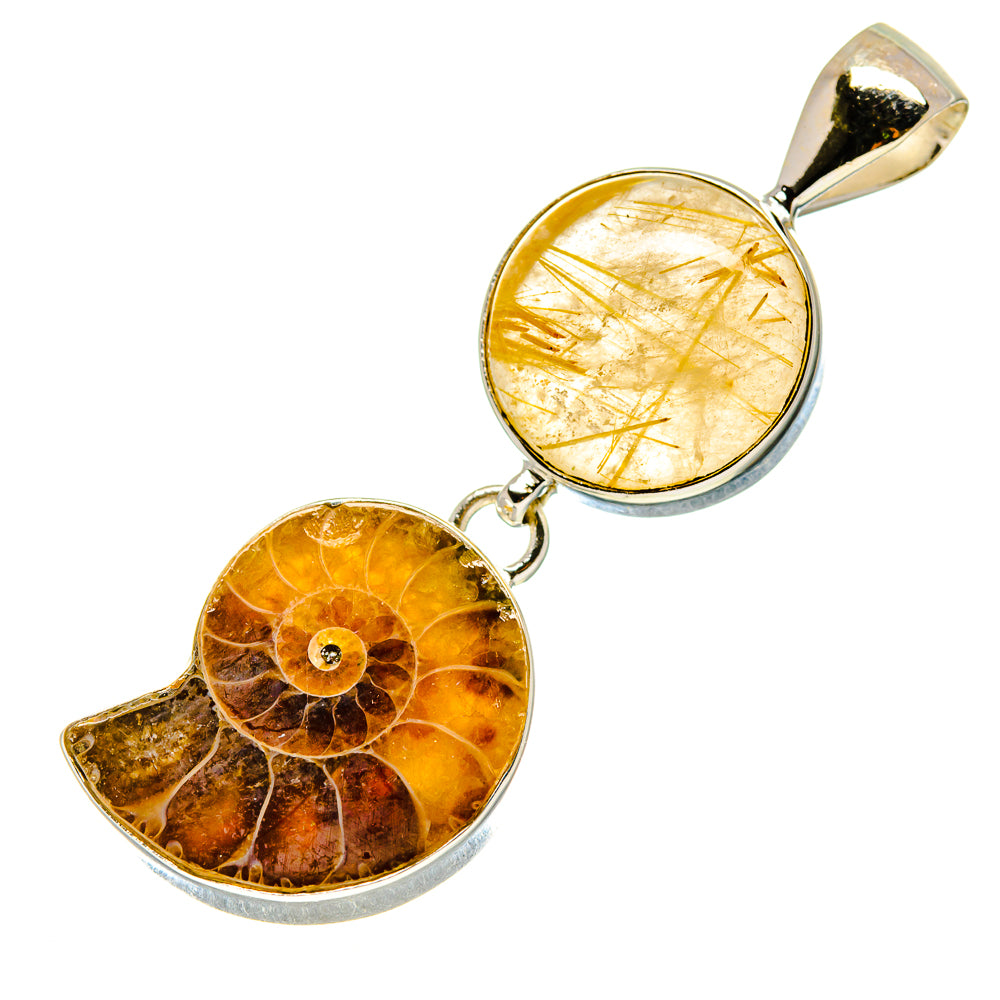Ammonite Fossil Pendants handcrafted by Anasilvercos - PD758158