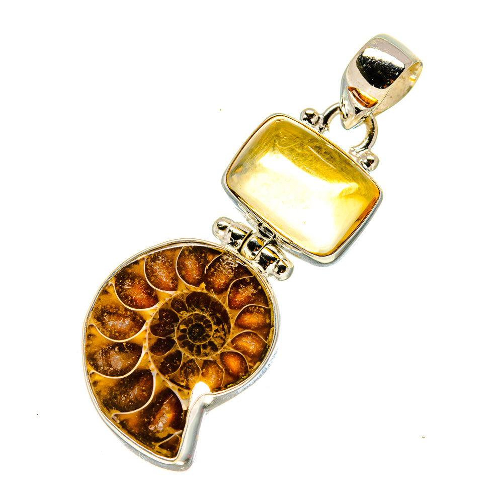 Ammonite Fossil Pendants handcrafted by Anasilvercos - PD758159