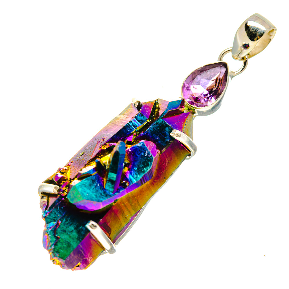 Titanium Sunshine Druzy Pendants handcrafted by Anasilvercos - PD758166