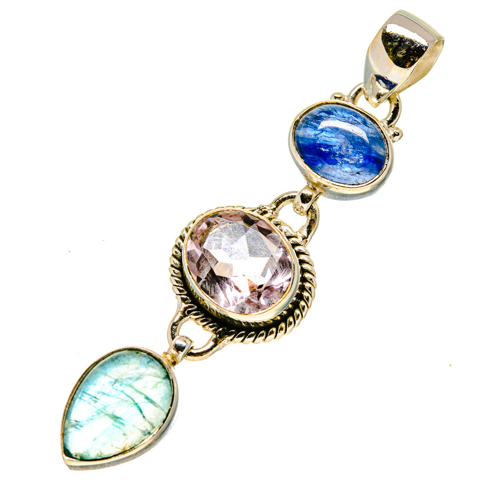 Blue Fluorite Pendants handcrafted by Anasilvercos - PD758167