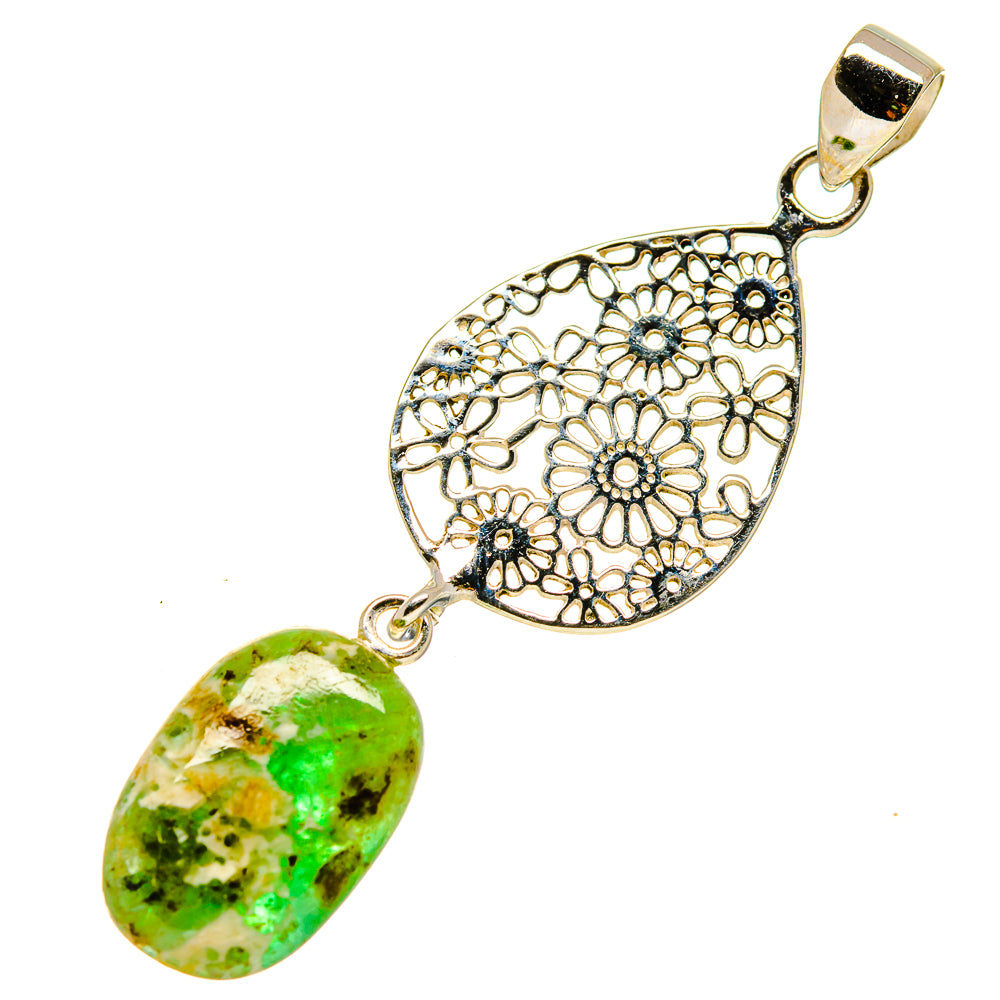 Australian Green Opal Pendants handcrafted by Anasilvercos - PD758168