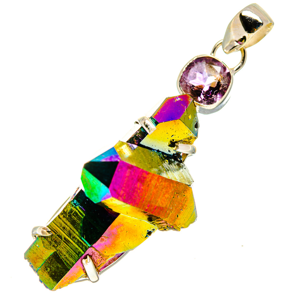 Titanium Sunshine Druzy Pendants handcrafted by Anasilvercos - PD758178
